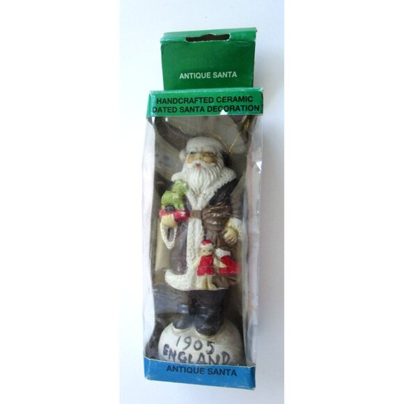 VTG Commodore Mfg.Corp. Antique Santa Collectibles 1905 England Ornament Ceramic - Picture 1 of 16